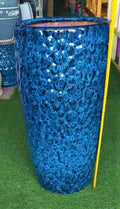 Tall Blue bubble-texture CERAMIC (61hx30d)