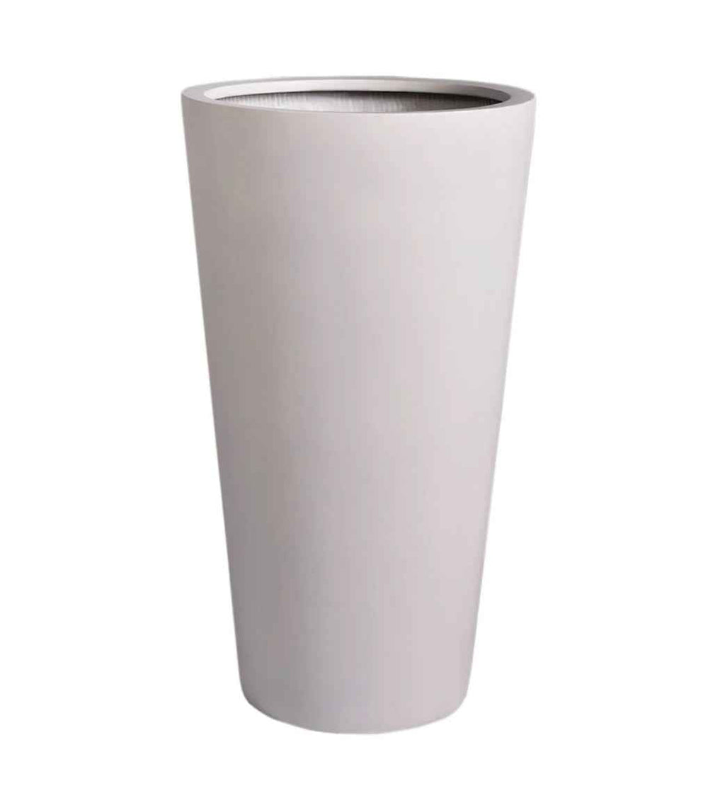 H60cm x D40cm White Ceramic Pot